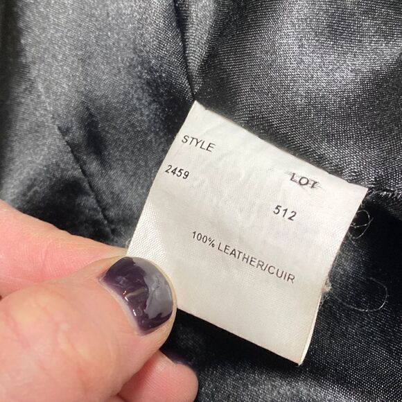 Cache Black Leather Jacket Size Small - Picture 4 of 9